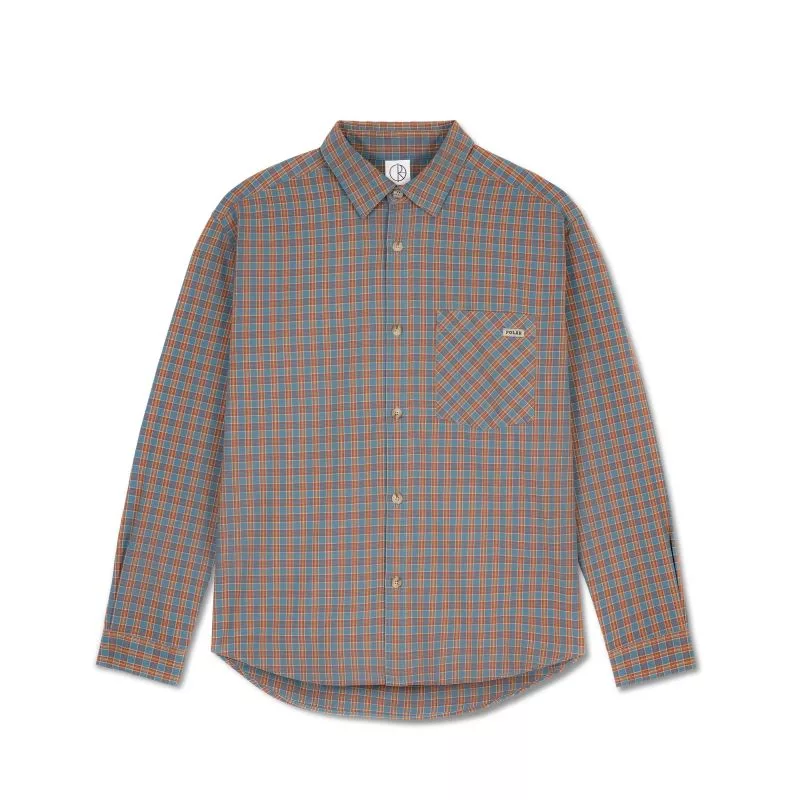 Polar Mitchell LS Shirt Blue/Rust
