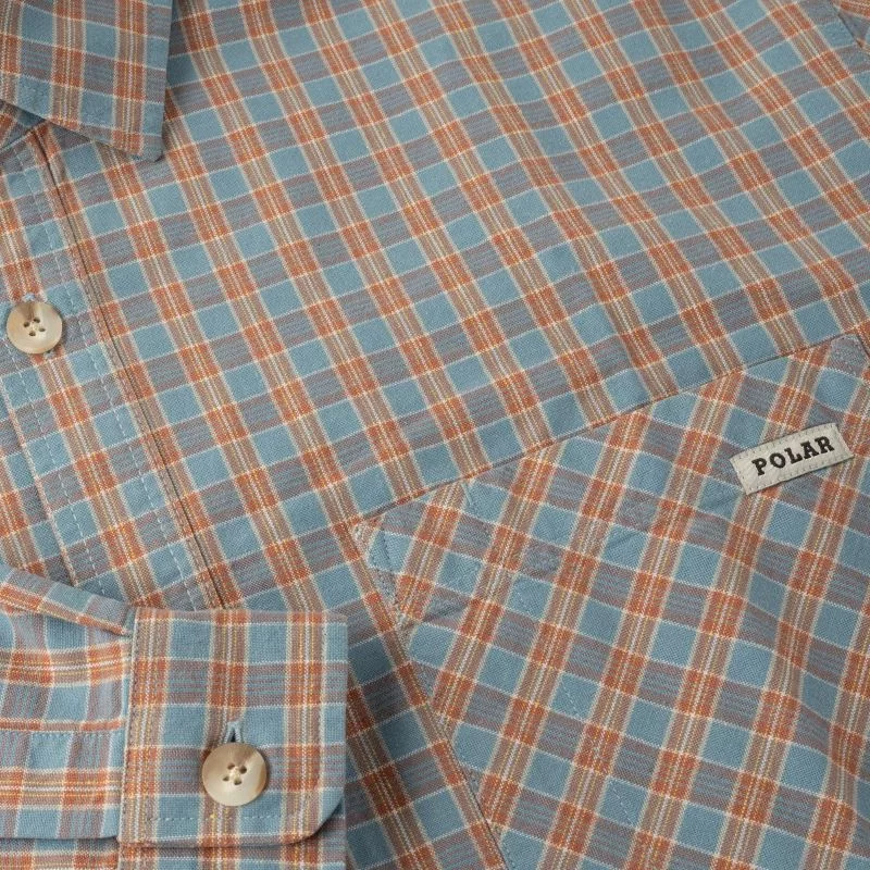 Polar Mitchell LS Shirt Blue/Rust