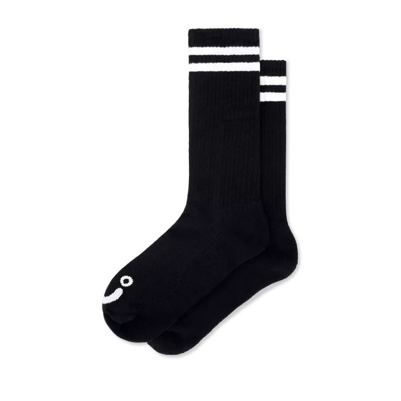 Polar – Rib Socks – Long Happy Sad Black