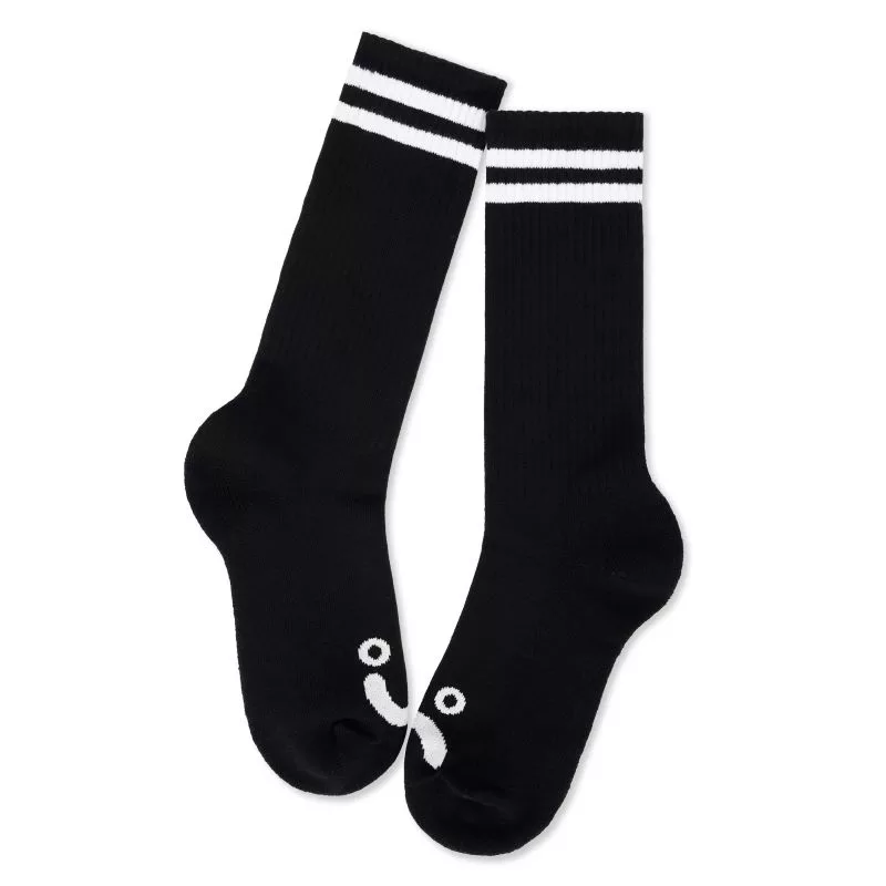 Polar – Rib Socks – Long Happy Sad Black