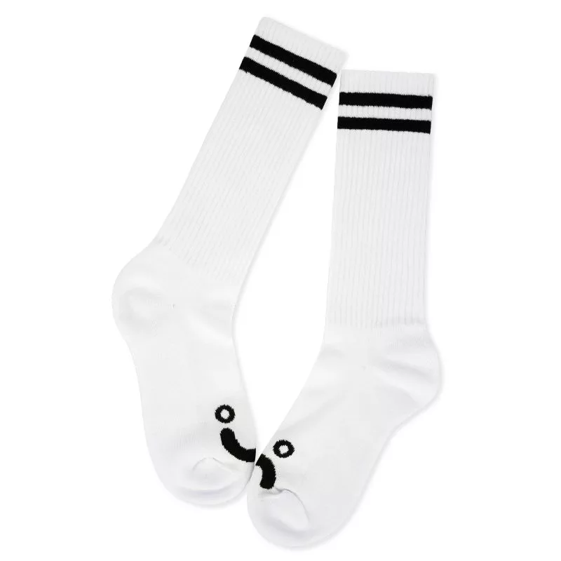 Polar – Rib Socks – Long Happy Sad White