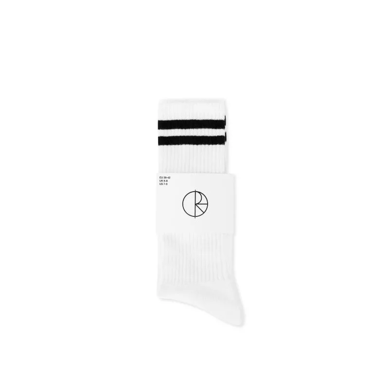 Polar – Rib Socks – Long Happy Sad White