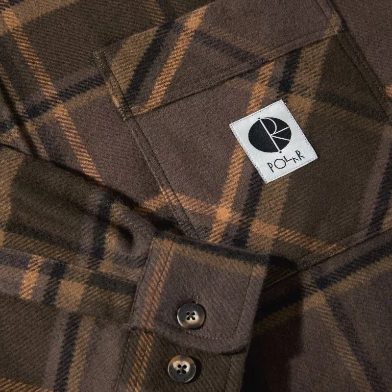 Polar Mike LS Shirt Flannel Brown/Mauve