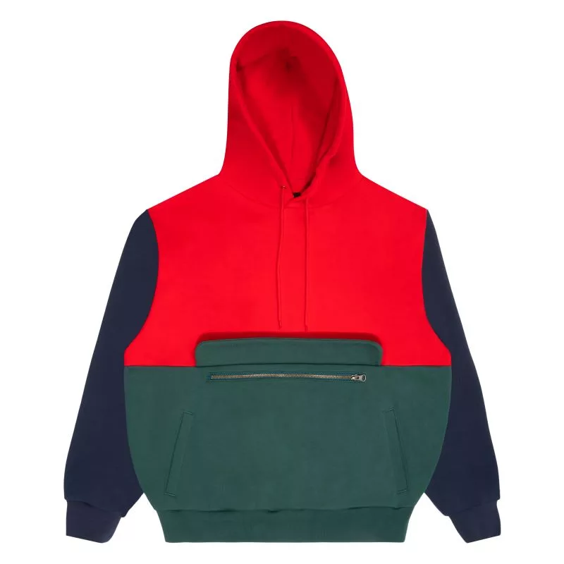 Sci-Fi Fantasy Colorblocked Hoodie Red/Green