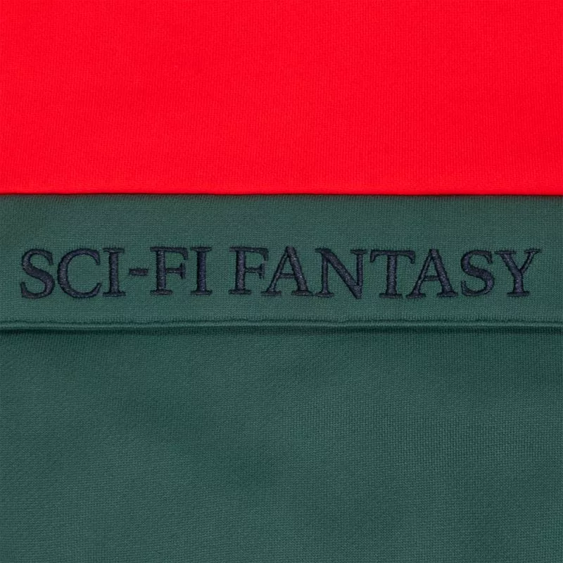 Sci-Fi Fantasy Colorblocked Hoodie Red/Green