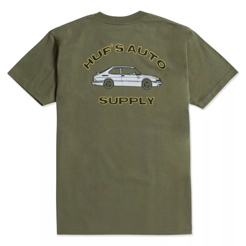 Huf Chop Shop Pocket Tee Olive