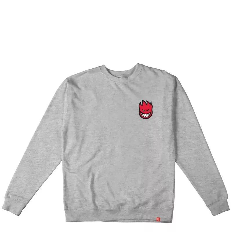 Spitfire Sweat Big Lil Head Fill Crew Grey Heather