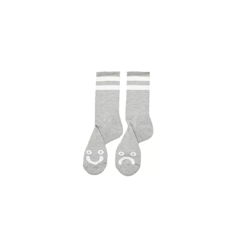Polar Rib Socks Happy Sad / Heather Grey