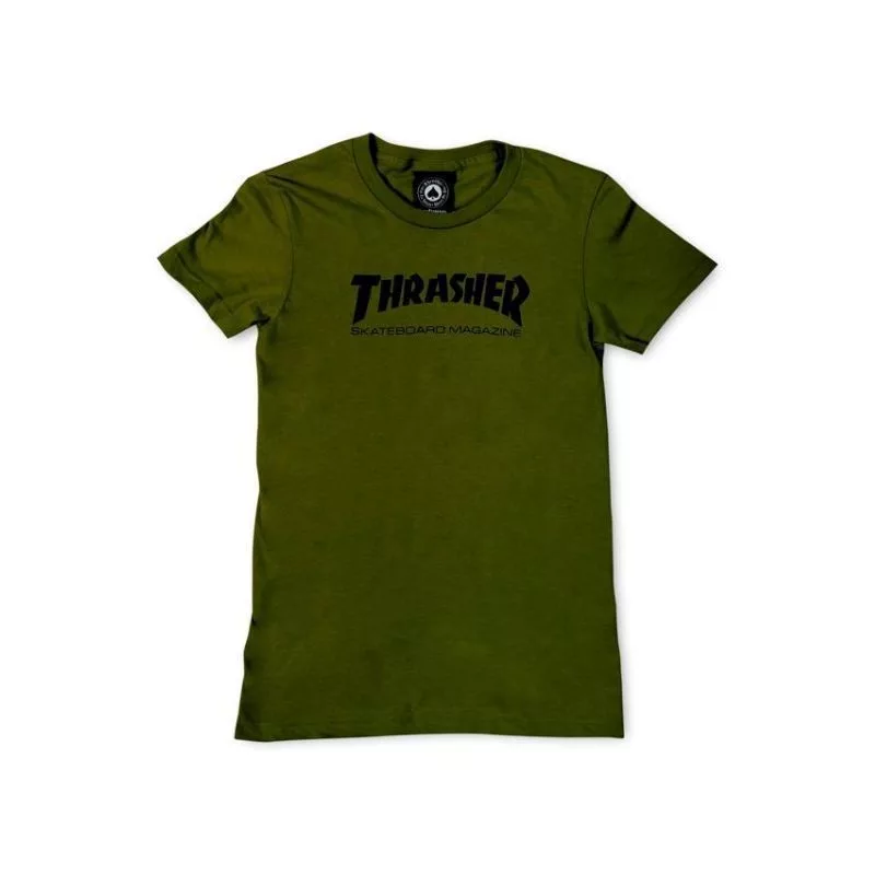 Thrasher T-Shirt Women Skate Mag Olive