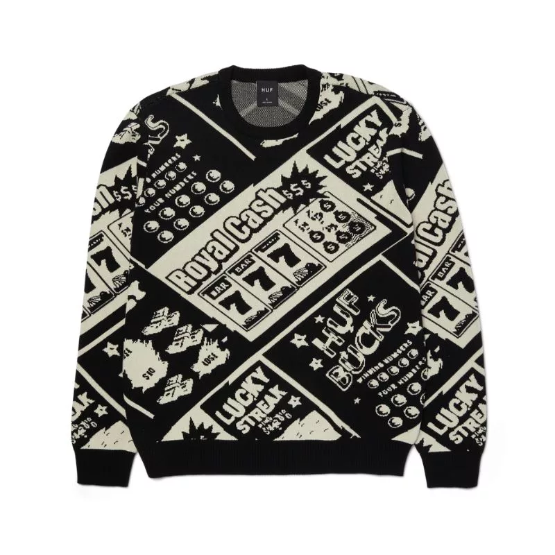 Huf / Pull Lucky Crew Sweater / Black