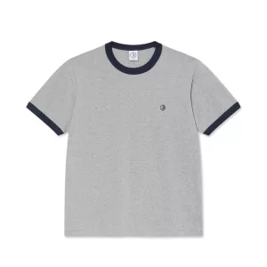 Polar Skate Co Ringer Tee HeatherGrey Navy