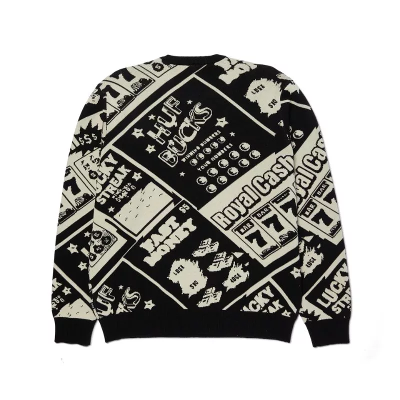 Huf / Pull Lucky Crew Sweater / Black