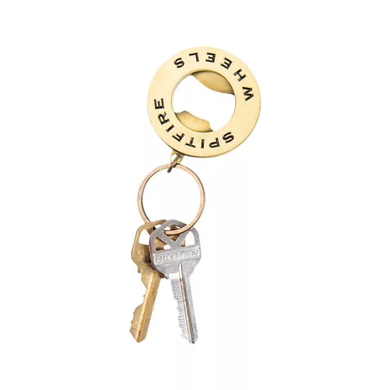 Spitfire / Keychain Classic Swirl Bottle Opener / Brass Black