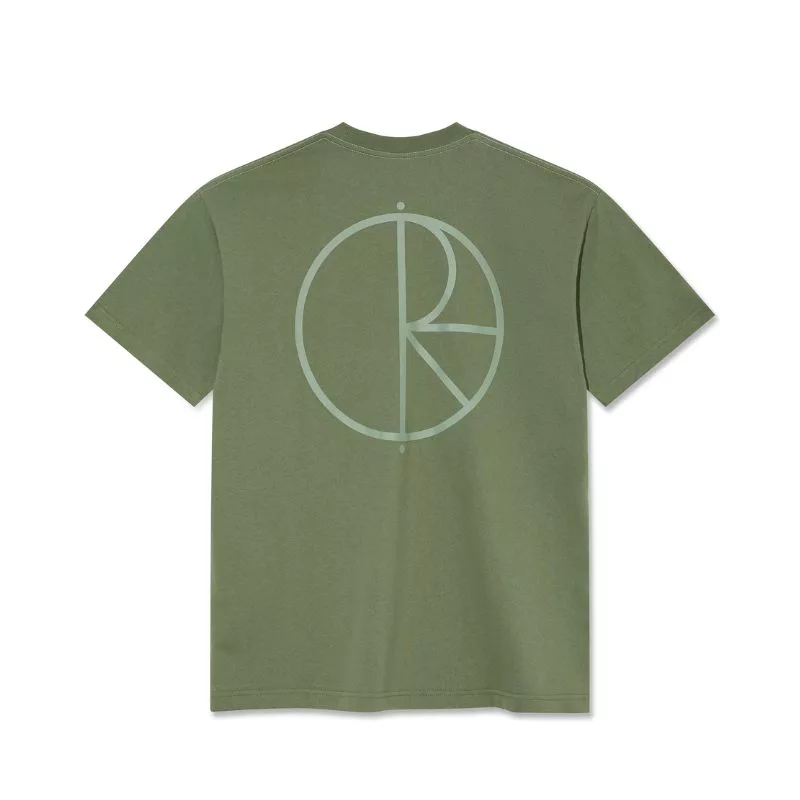 Polar Skate Co / Contrast Tee Stroke Logo / Moss Green