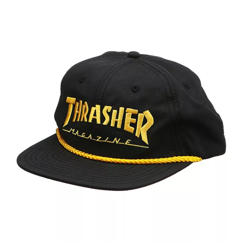 Thrasher / Cap Logo Rope Snapback / Black Gold