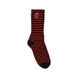 Spitfire Socks EMB Stripe red Black