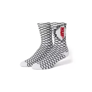 HUF Broken Fence Socks White