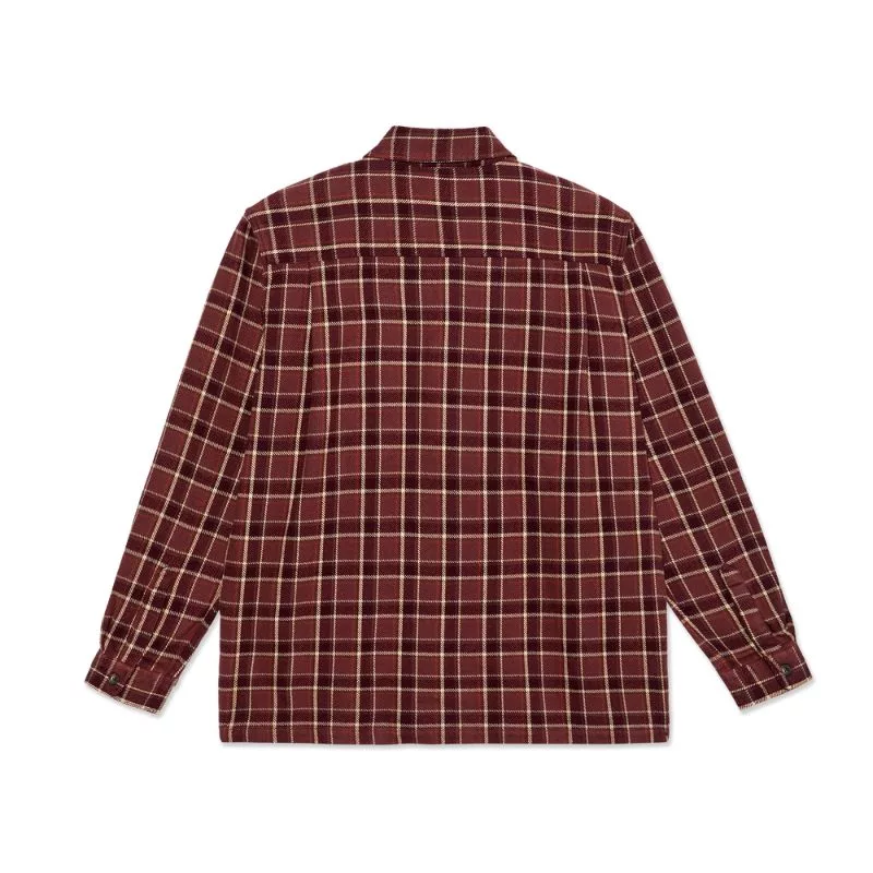 Polar Skate Co / Mike Long Sleeve Shirt Flannel / Oxblood Check
