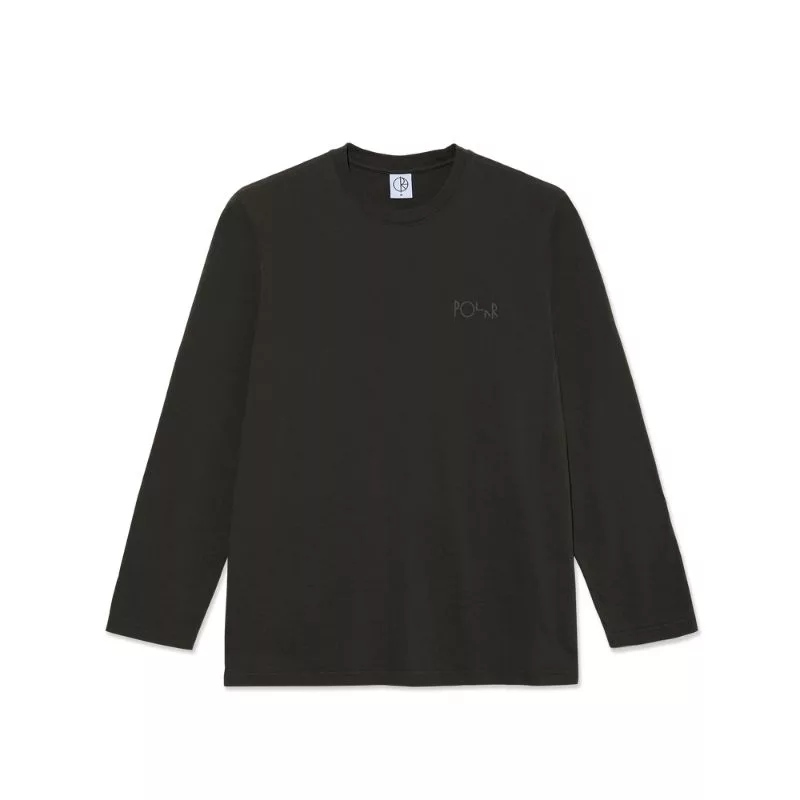Polar Skate Co / Steve Long Sleeve Tee / Stroke Logo / Dirty Black