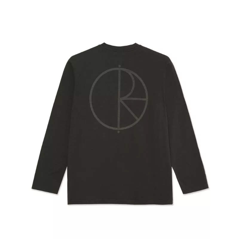 Polar Skate Co / Steve Long Sleeve Tee / Stroke Logo / Dirty Black