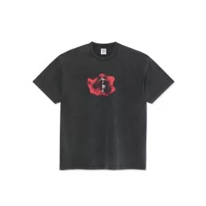 Polar Skate Co Tee Metal Logo Silver Black