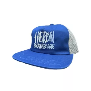 Heroin Skateboard Trucker Hat Royal Blue