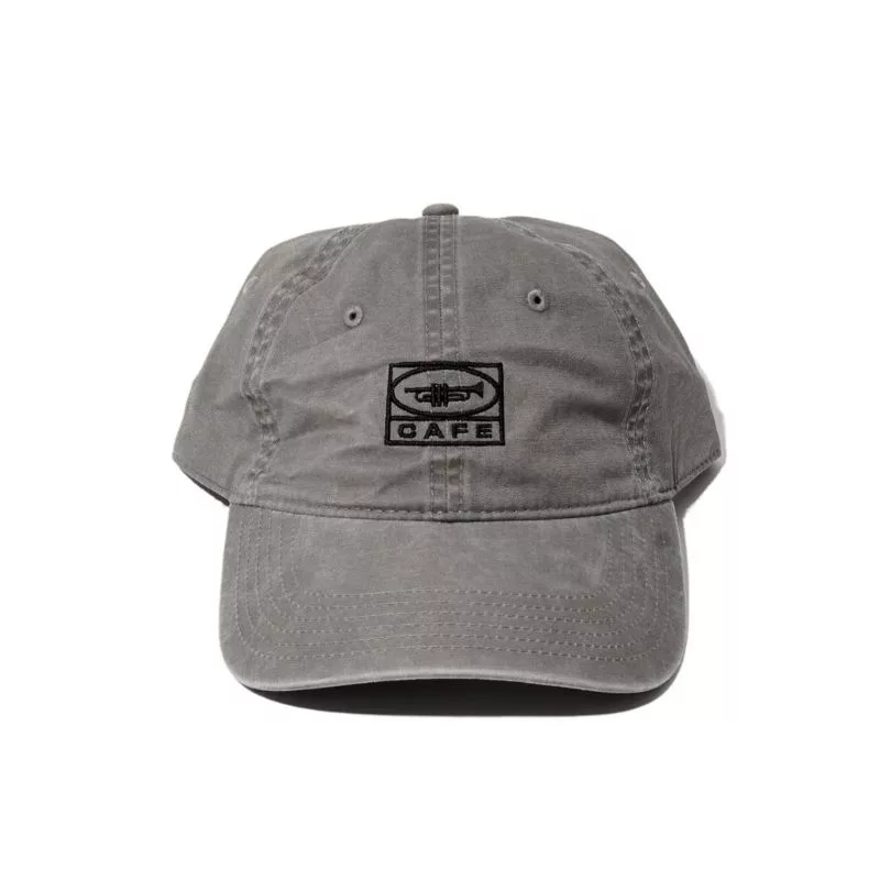 Cafe Skateboard / 45 6 panel Cap / Whashed Black Black