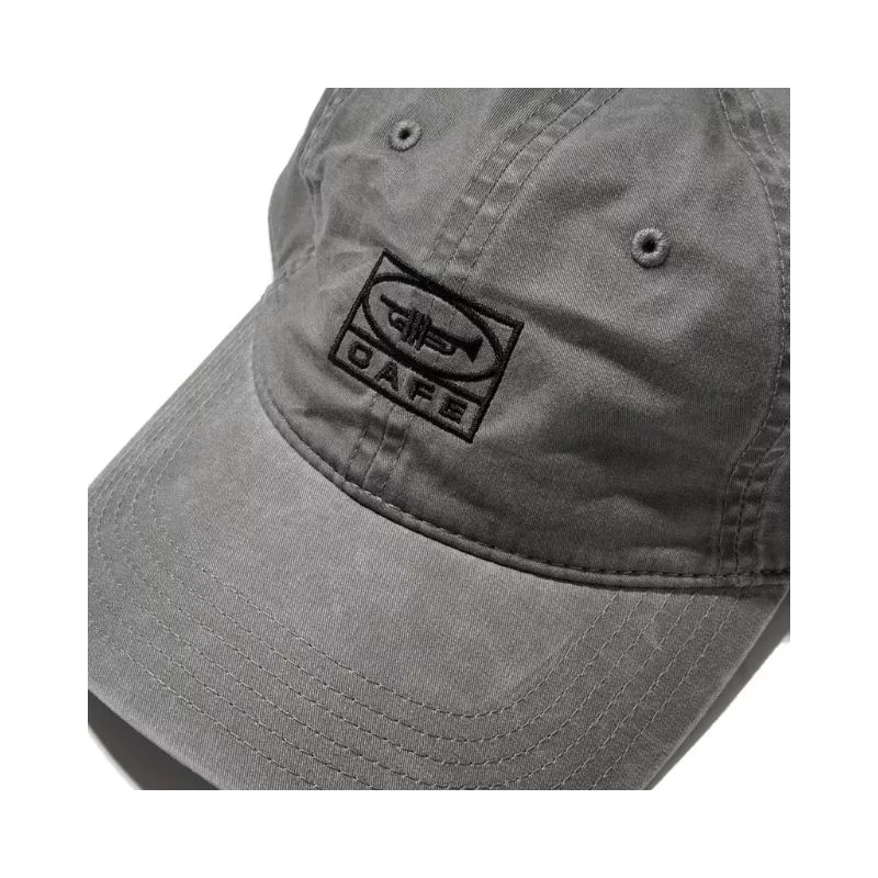 Cafe Skateboard / 45 6 panel Cap / Whashed Black Black