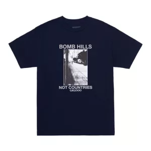 GX1000 T shirt BombHill Not Countries Navy Grey