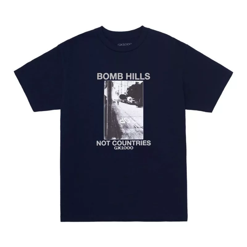 GX1000 / T-Shirt Bomb Hill Not Countries / Navy Grey