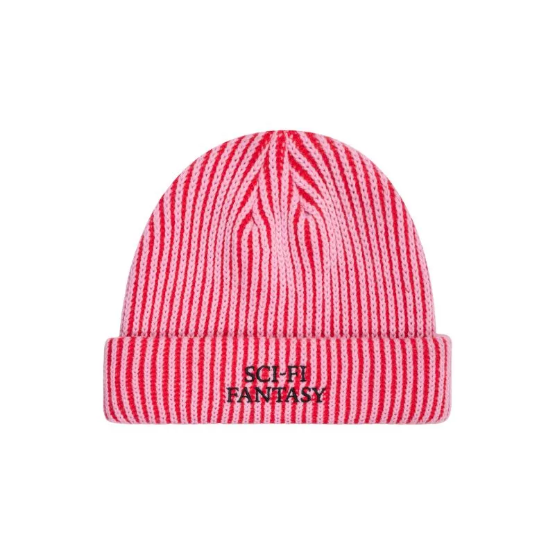 Sci-Fi Fantasy / Logo Beanie / Pink Dark red