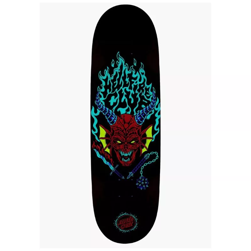 Santa Cruz / Decks Stanger Things Egg / Hellfire Club Flames / 9.0&Prime; x 32&Prime;