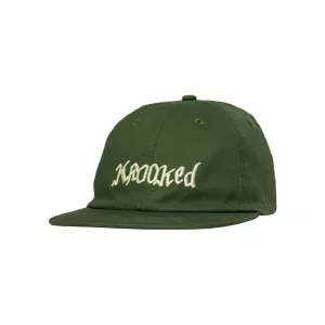 Krooked Cap Double Ok Script Strapback Olive Cream